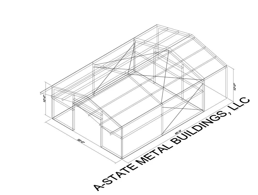Shop with (1) Inset Bay and and Gable Extension