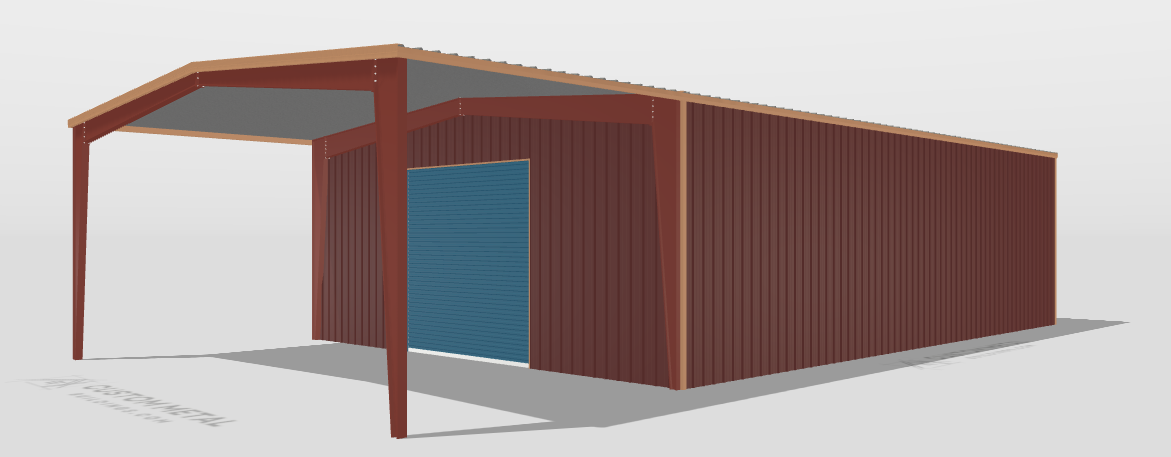 40x80x16-Gable-Clear-pan-shop-garage with -building-designer-preview