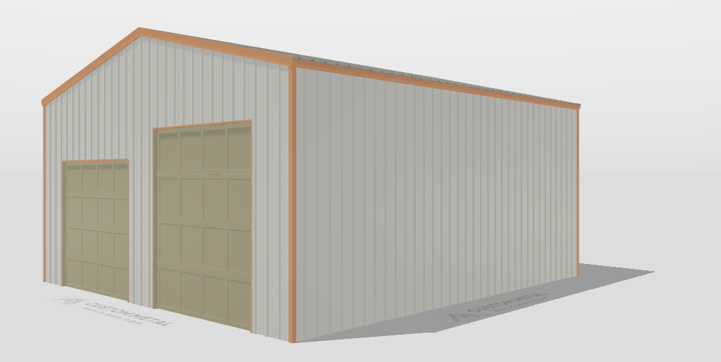 30x35x14-Gable-Clearspan-2 bay shop-garage-building