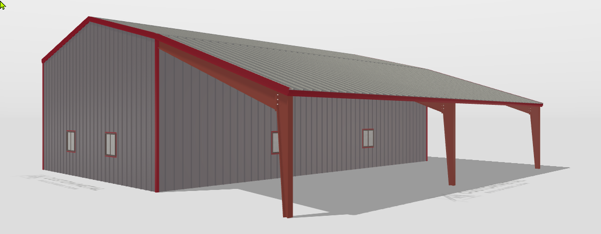 30x50x14-Gable-Clearspan-30x50x14 Barn house workshop-building-designer-preview