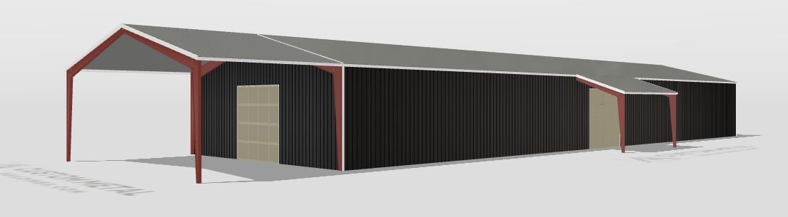 50x160x16-AG-Gable-Clear-span-shop-garage-barn-building-designer-preview