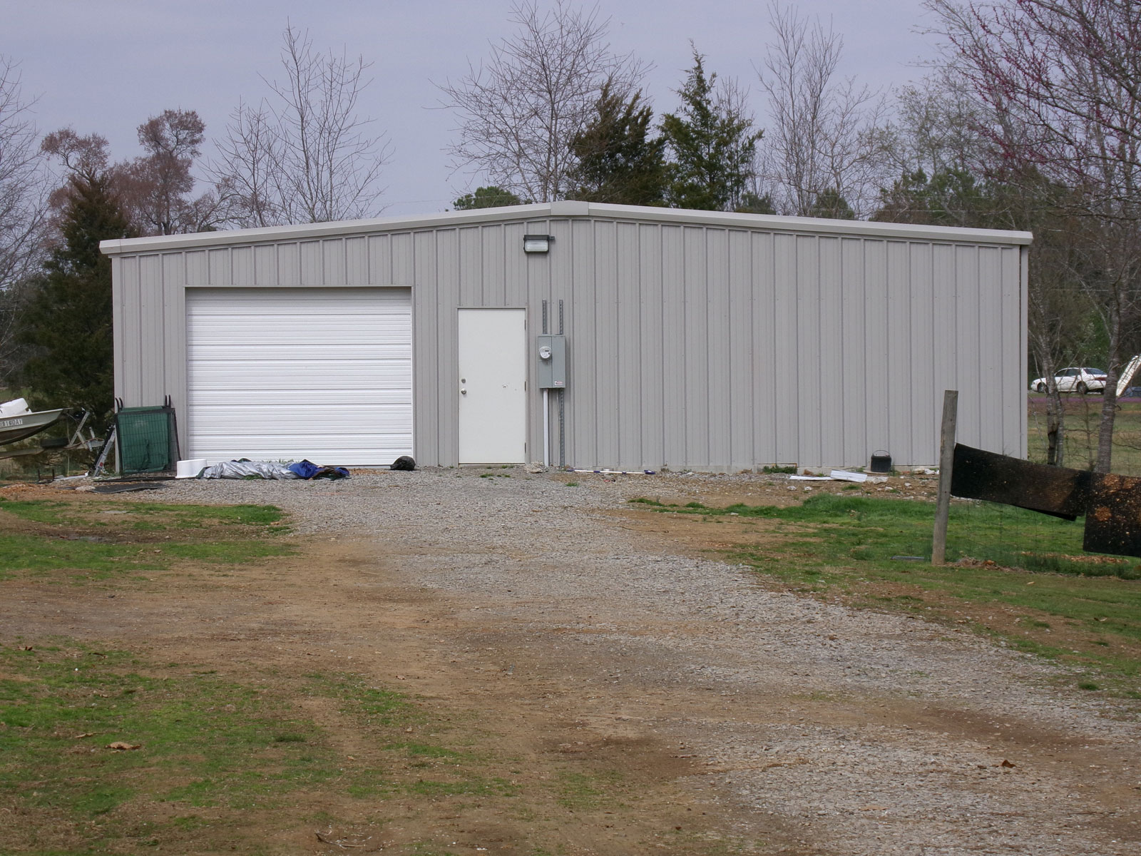 gray-storage-building-with-garageWork shop
Red iron column frame
26 gauge roof
26 gauge walls
Gutters and downspouts

Wichita kansas approx  location
1-12’x12’ roll up door
3” roof and wall insulation insulation
1-3070 steel walk doors