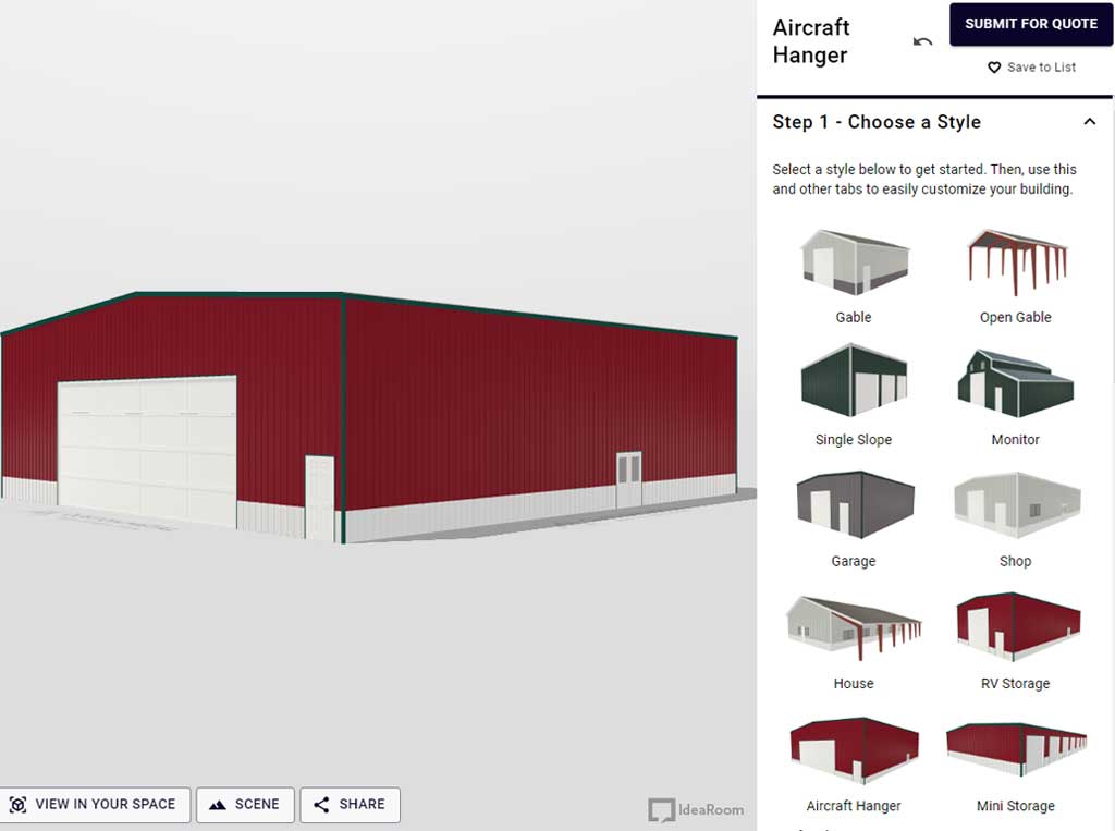 air-craft-hangar-Mini-storage-Free,-Easy,-No-Obligation-Online-Building-Designer-red