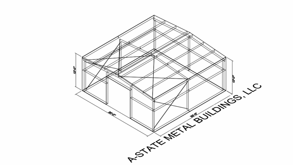 30X30X12 clearspan shop